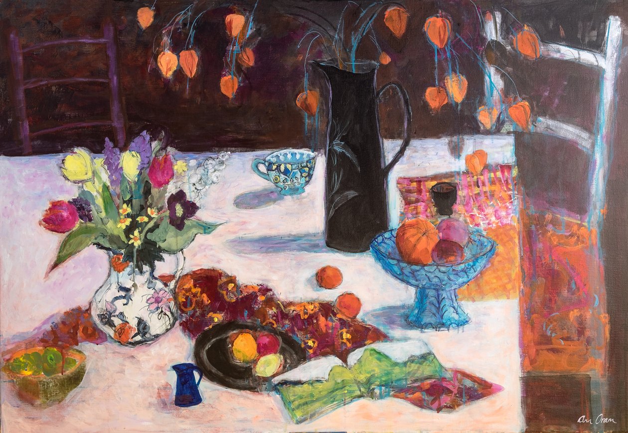 Küchenstillleben mit Lampionblumen, 2019 von Ann Oram