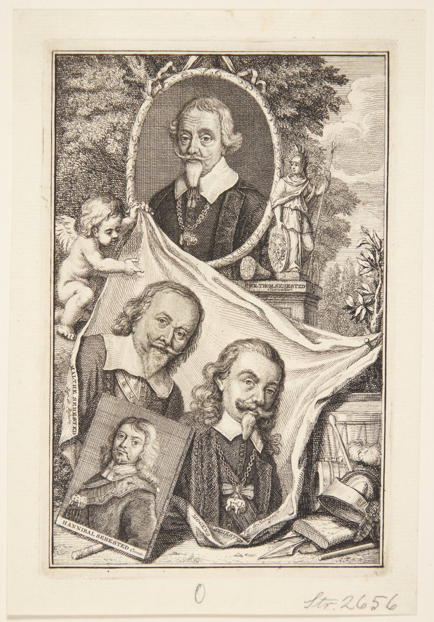 Gruppenbild der Mitglieder der Sehested-Familie von Anna Folkema