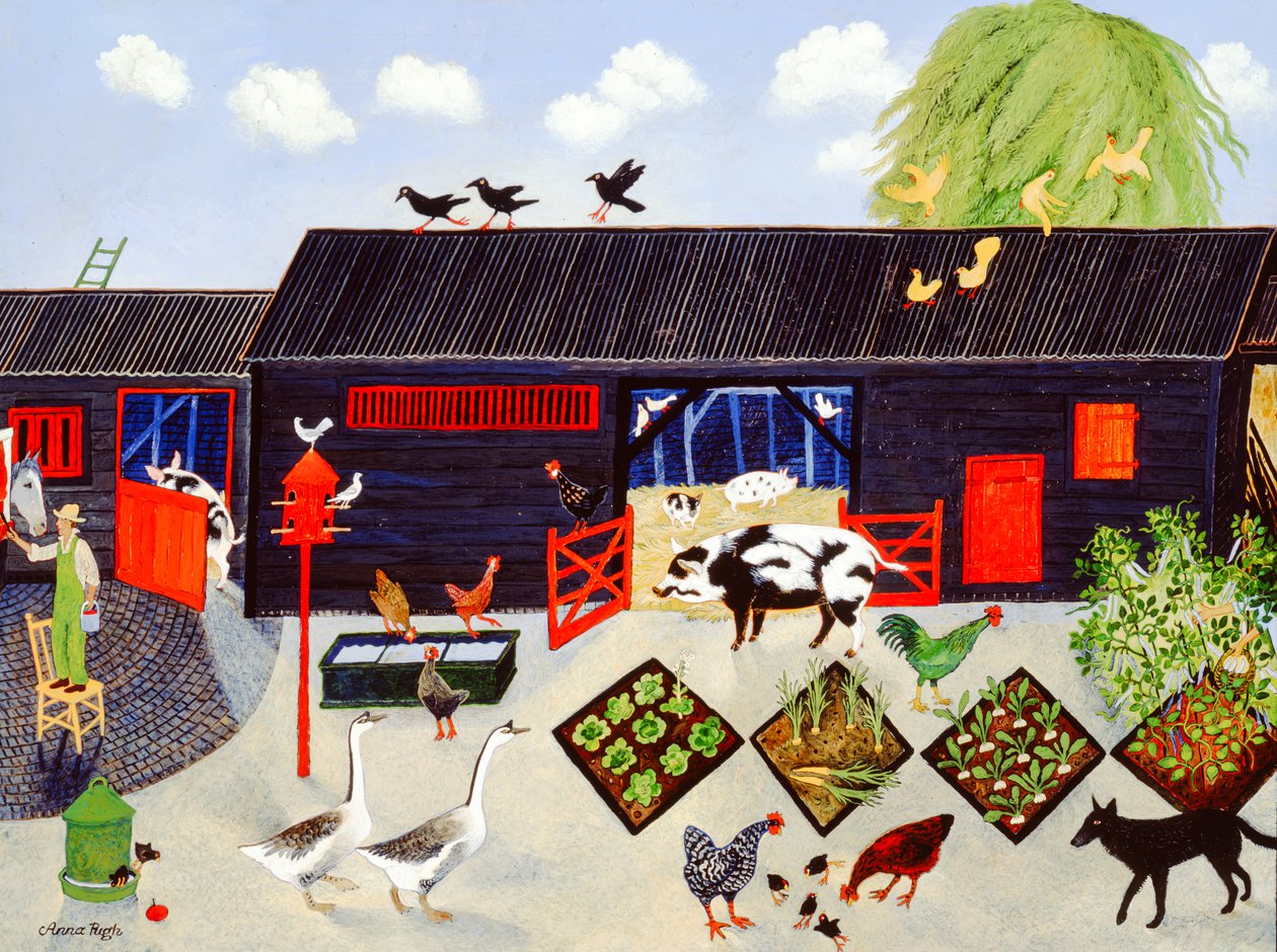 Bohnenpflücken von Anna Pugh