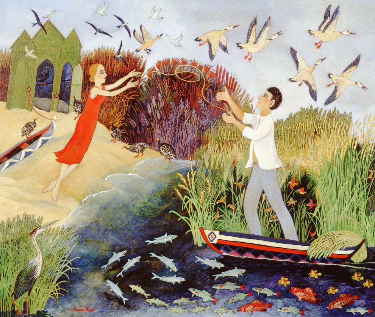 Schiff an Land von Anna Pugh