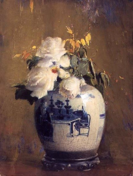 Die weißen Rosen, vor 1922 von Anna S. Fisher