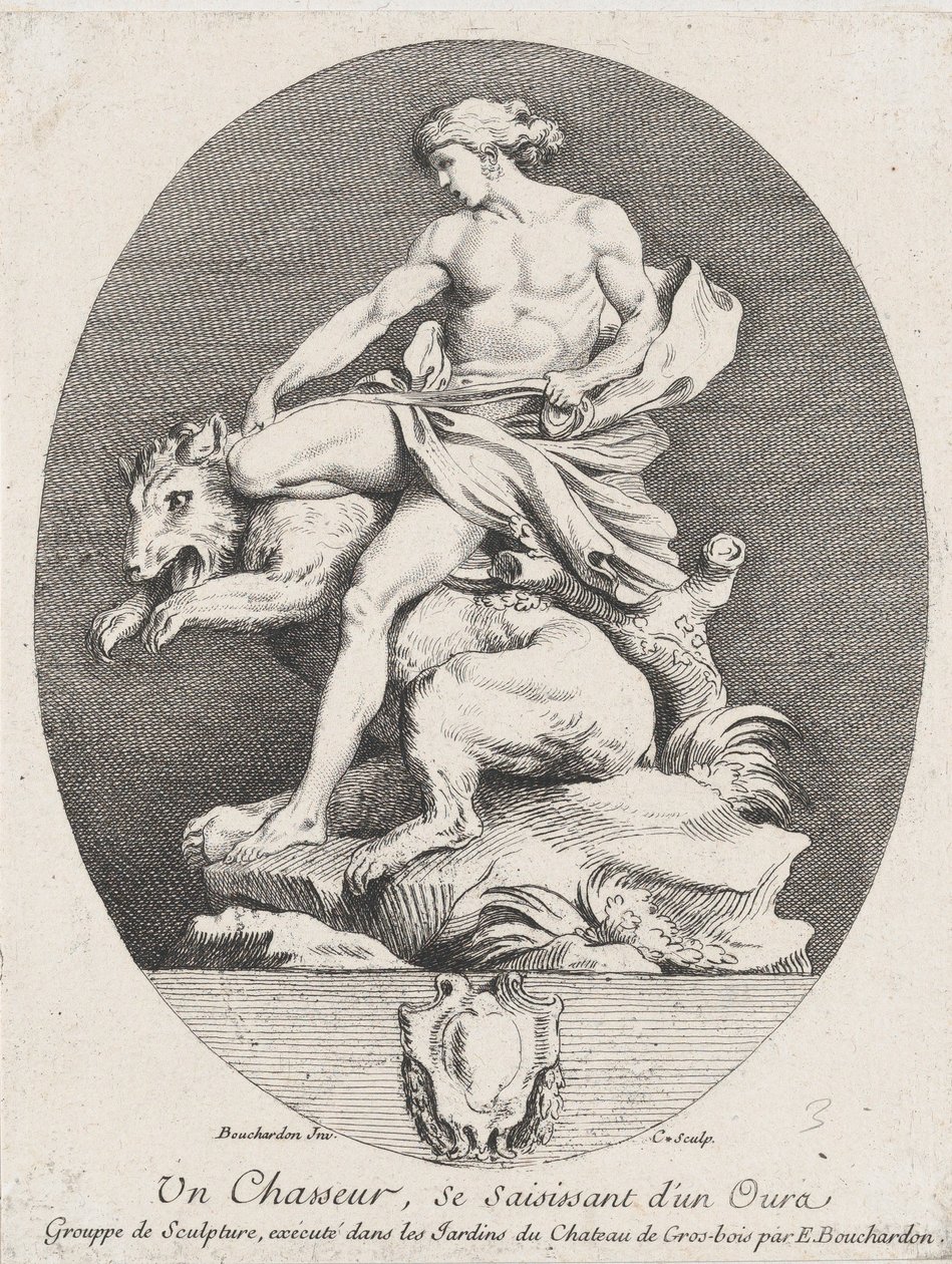 Ein Jäger packt einen Bären, 1737 von Anne Claude Philippe de