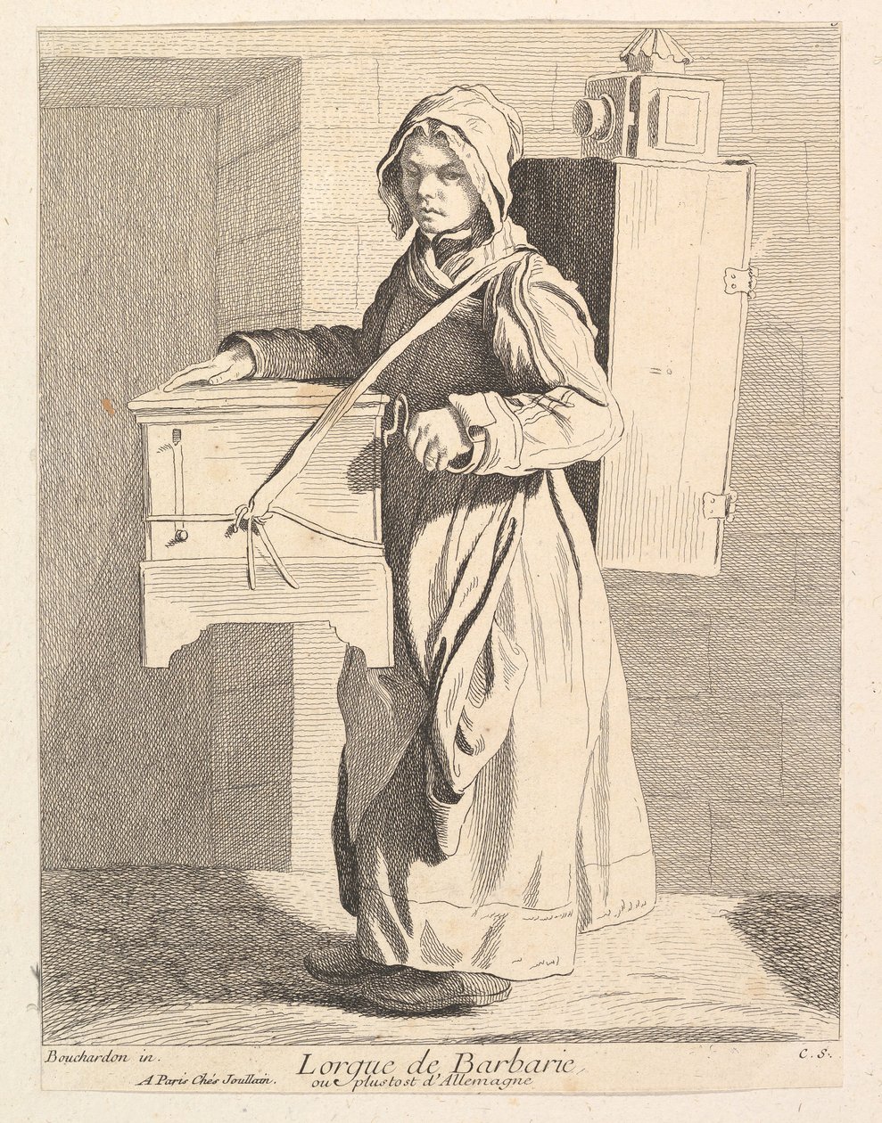 Leierkastenmann, 1737 von Anne Claude Philippe de Caylus