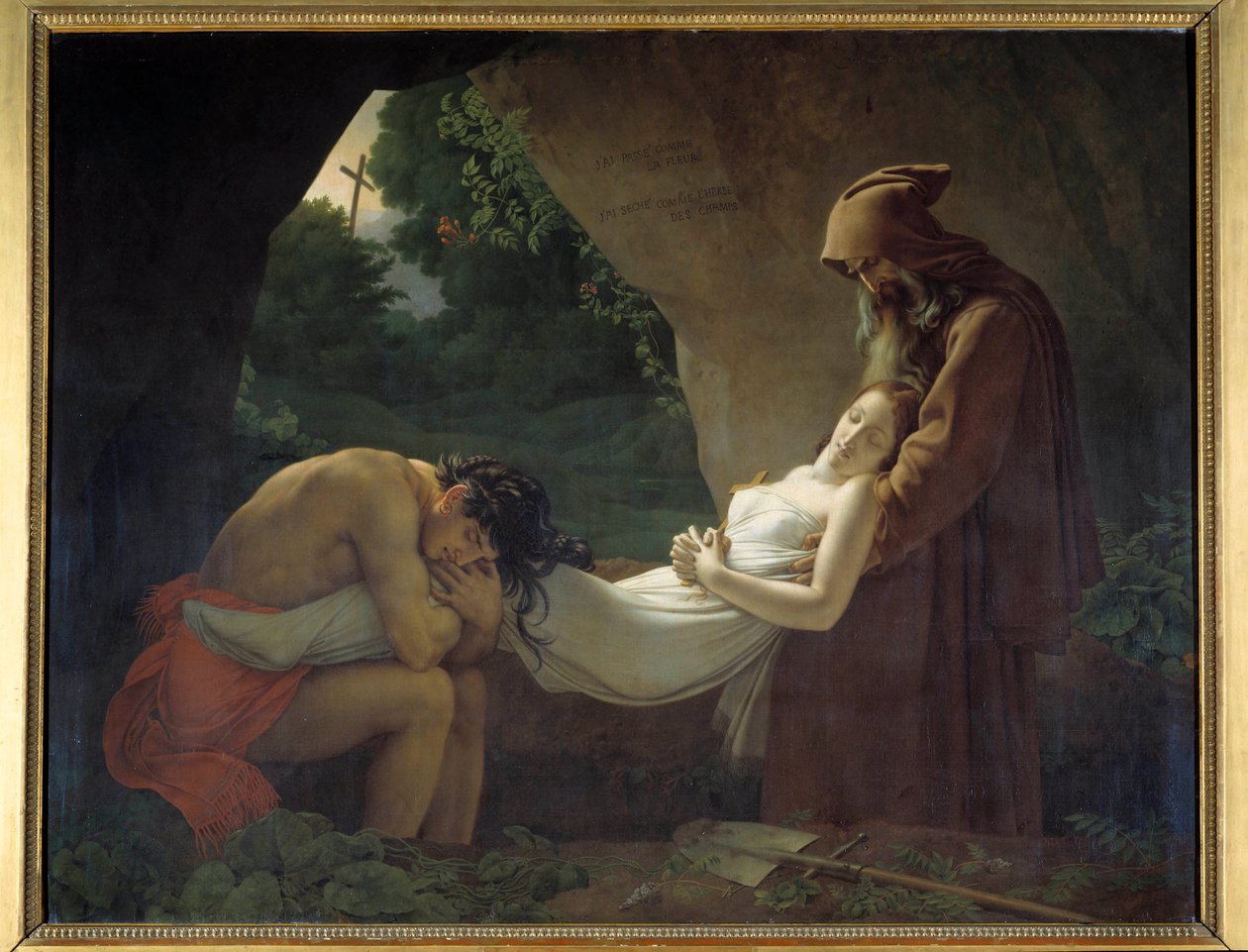 Atala am Grab oder Beerdigung von Atala von Anne-Louis Girodet de Roucy-Trioson
