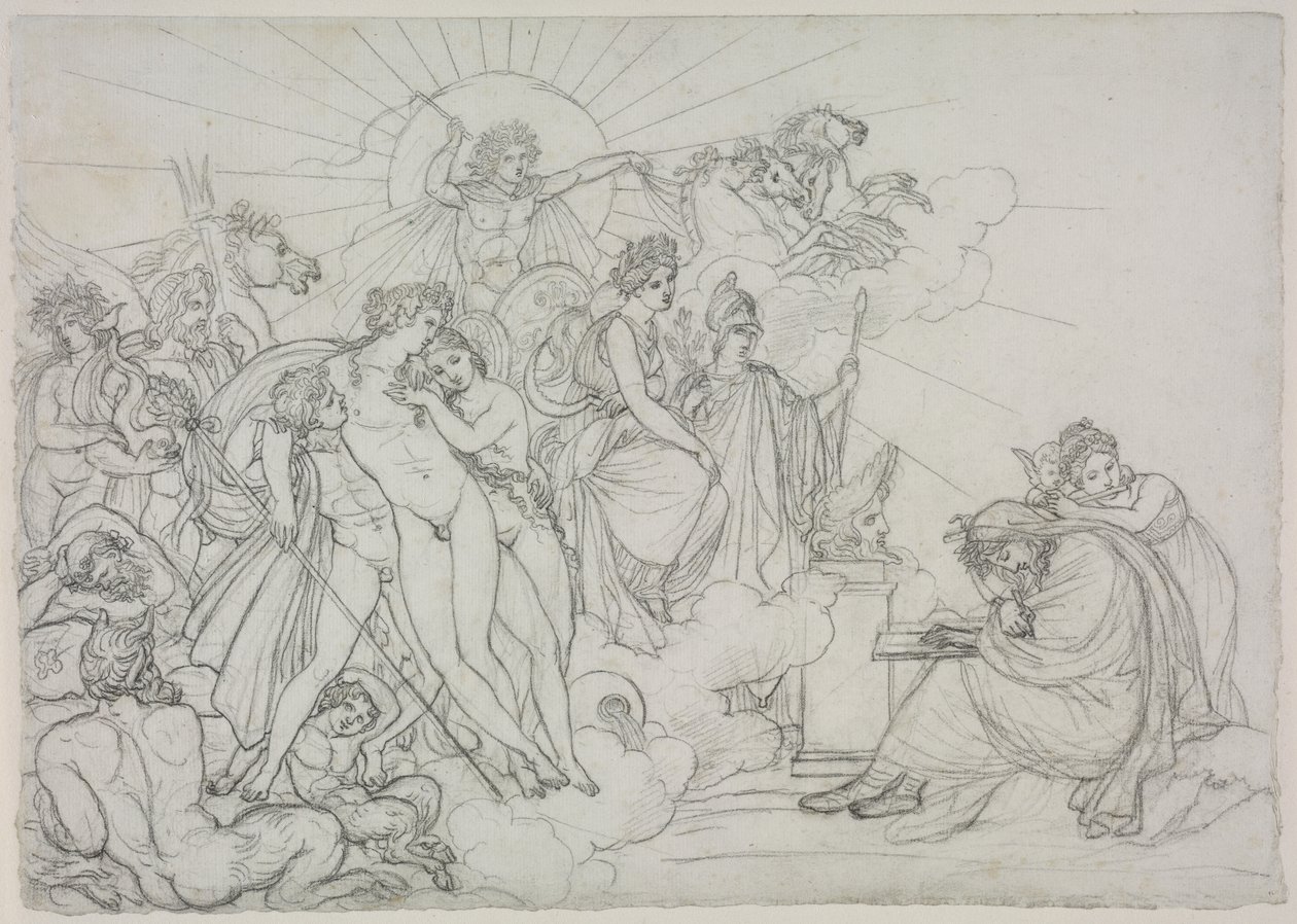 Anrufung der Gottheiten, die über die Landwirtschaft wachen, aus Vergils "Georgica" von Anne Louis Girodet de Roucy Trioson