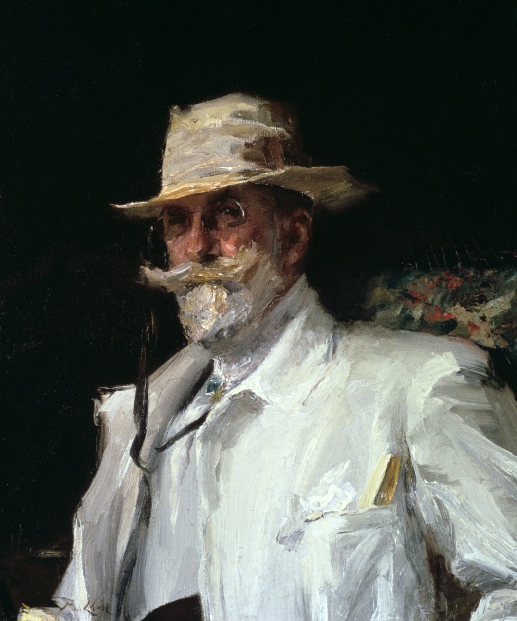 Porträt von William Merritt Chase, amerikanischer impressionistischer Maler, ca. 1910 von Annie Traquair Lang