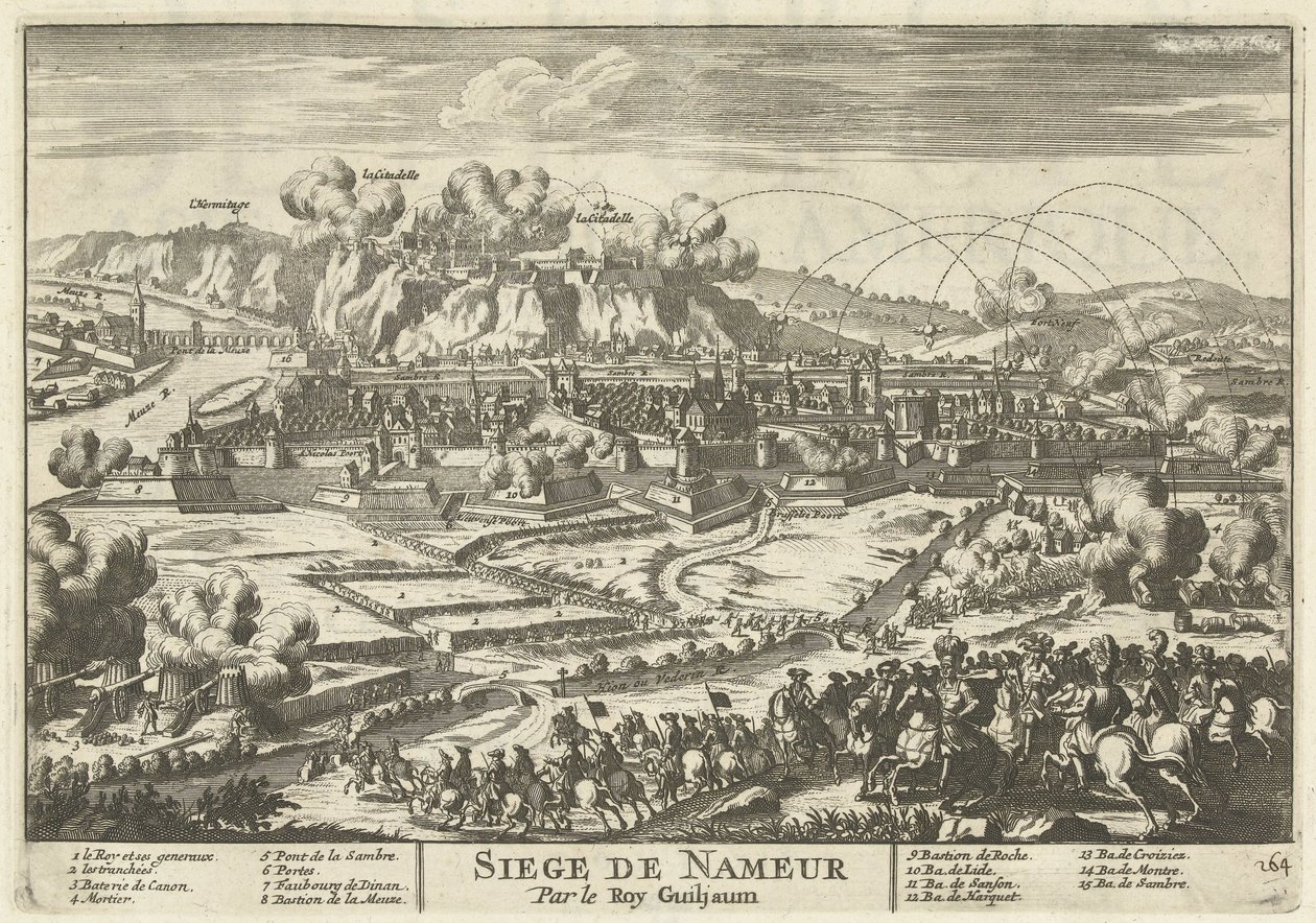 Belagerung von Namur durch König Wilhelm III., 1695 von Anonymous