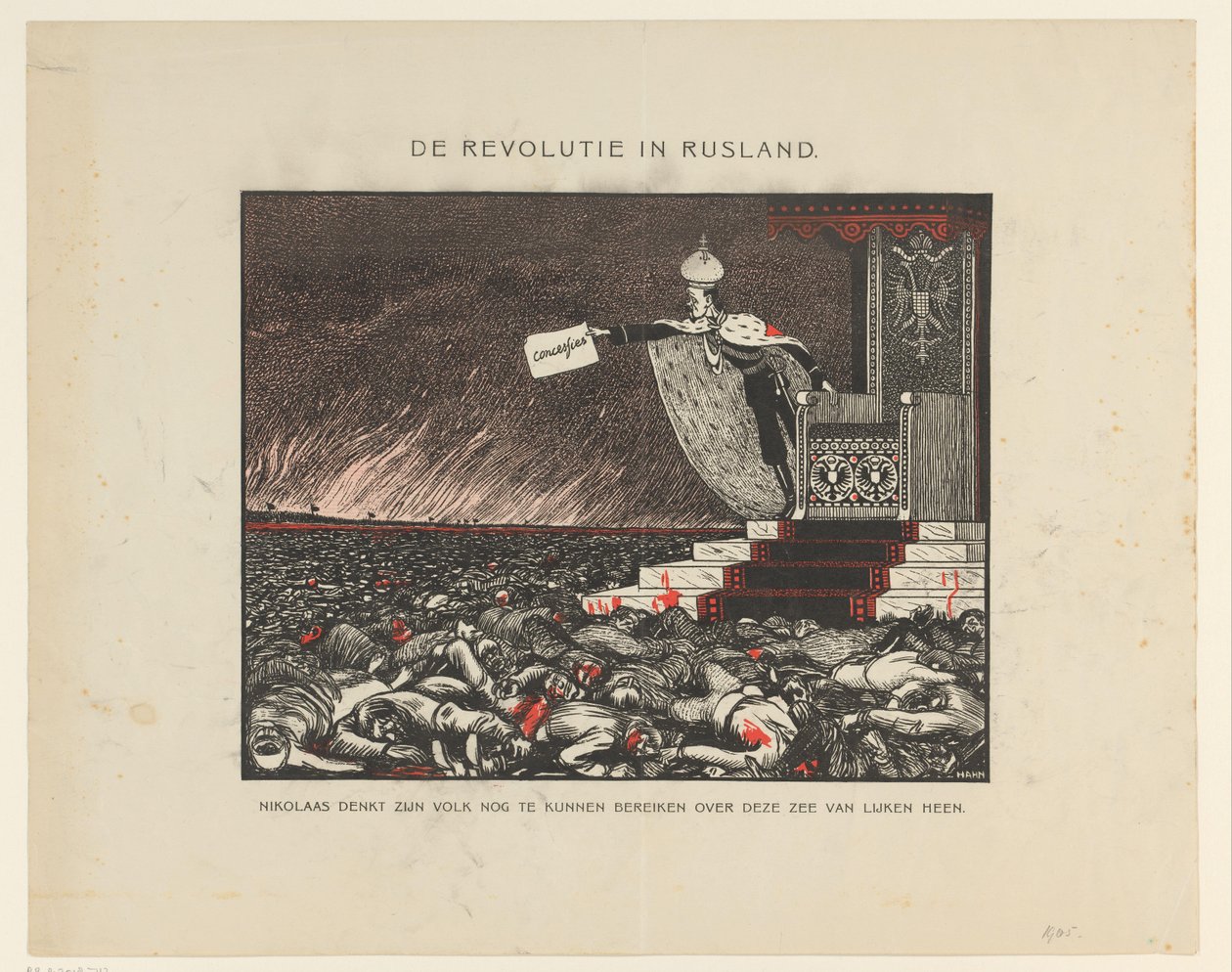Blutige Unterdrückung durch Zar Nikolaus II. der Revolution von 1905 von Anonymous