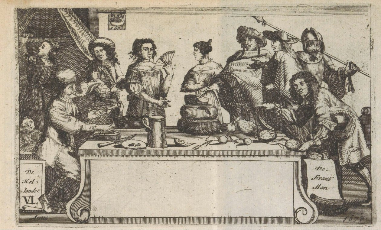 Der Franzose und der Holländer, 1673 von Anonymous