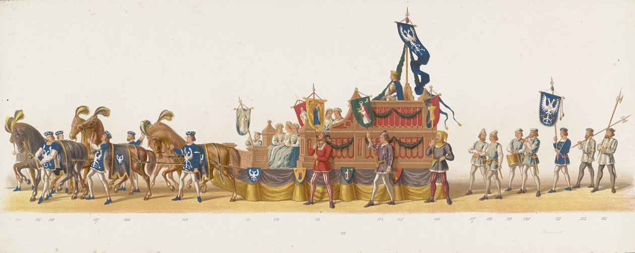 Delfter Umzug von 1873 (achte Platte) von Anonymous