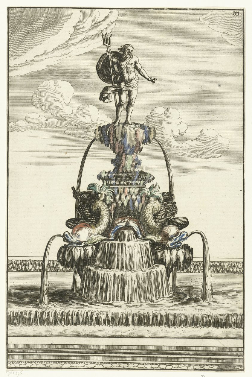 Brunnen mit Neptunstatue von Anonymous