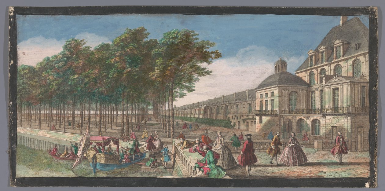 Ansicht der Cour de la Fontaine des Palais de Fontainebleau von Anonymous