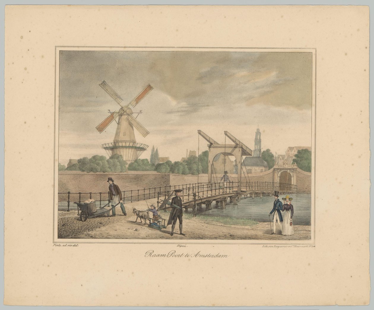 Ansicht auf das Raampoort in Amsterdam von Anonymous