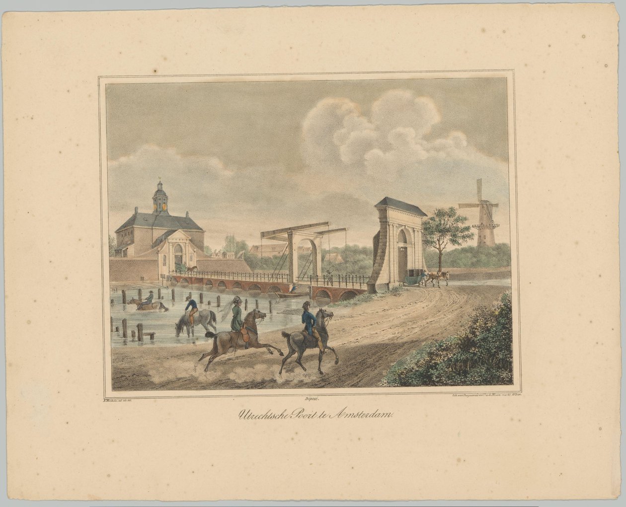 Ansicht des Utrechtsepoort in Amsterdam von Anonymous