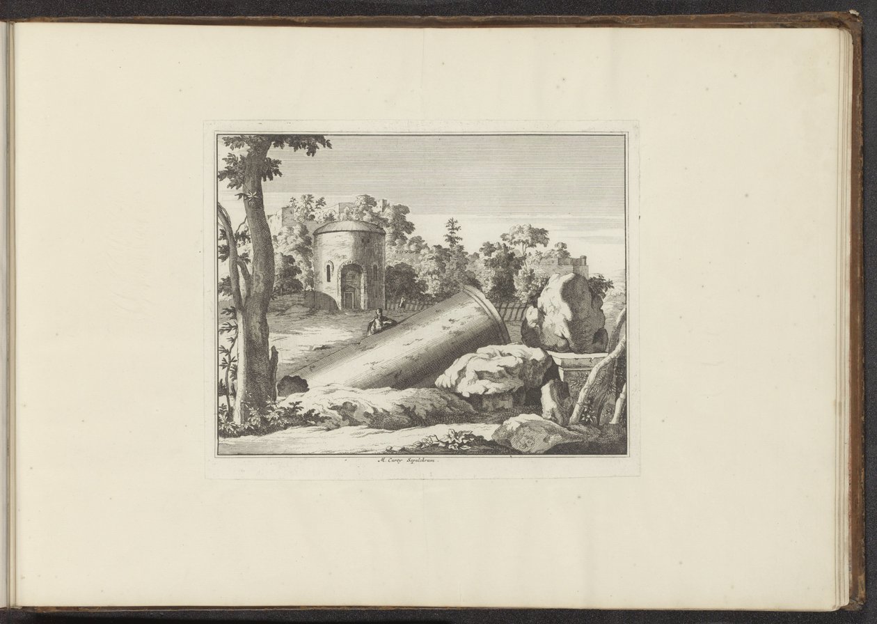 Blick auf die Ruine von M. Curty (Paläste und Monumente in Venedig, Livorno, Neapel und Rom) von Anonymous