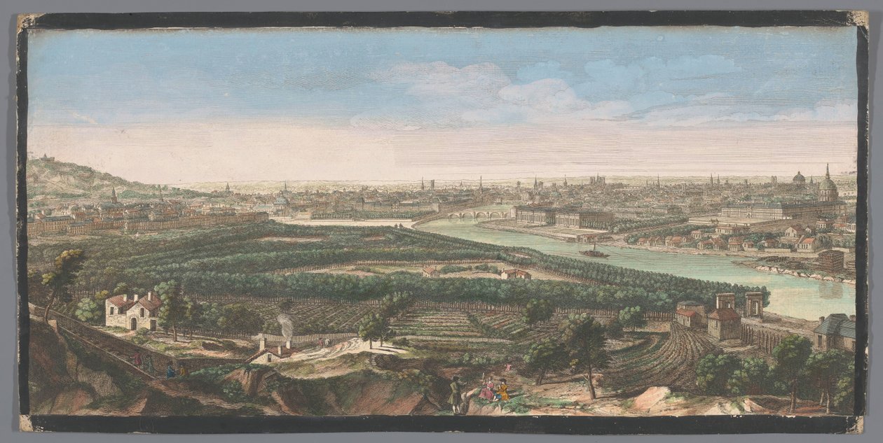 Ansicht der Stadt Paris vom Dorf Chaillot aus gesehen von Anonymous