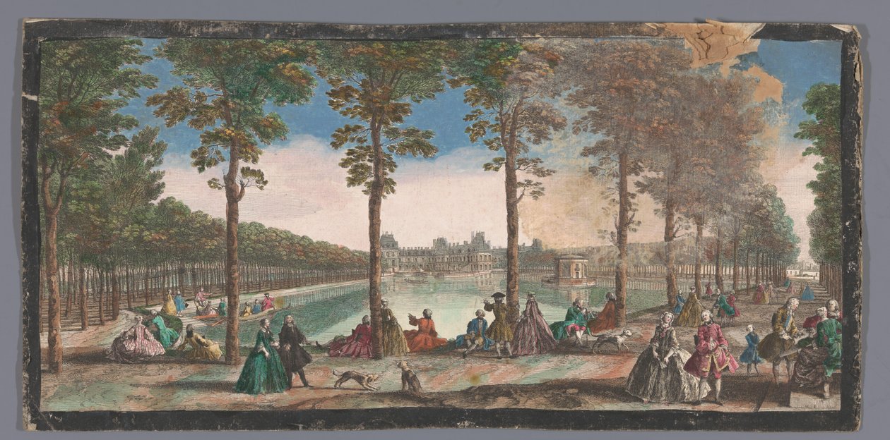 Ansicht des Teiches im Garten des Palais de Fontainebleau von Anonymous