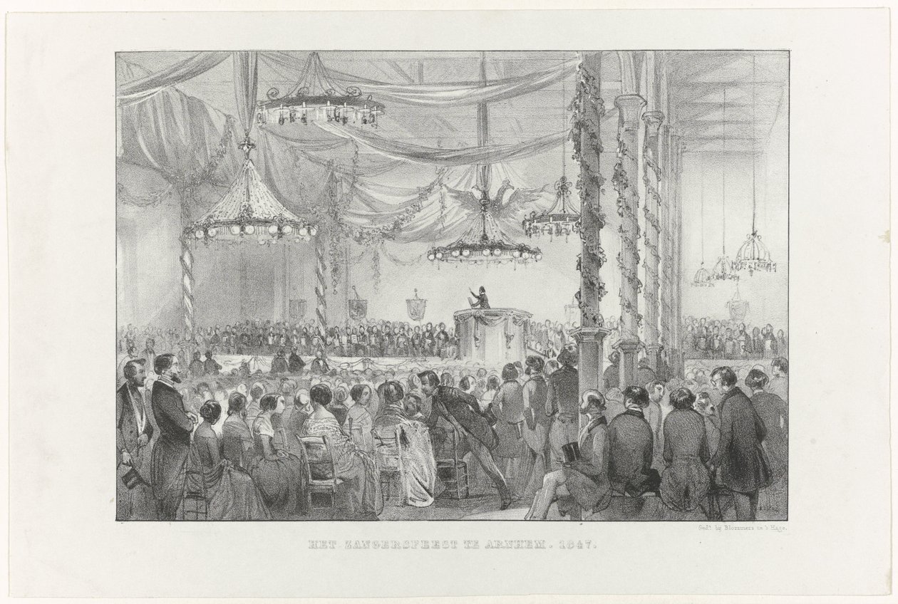 Das Sängerfest in Arnhem, 1847 von Anonymous