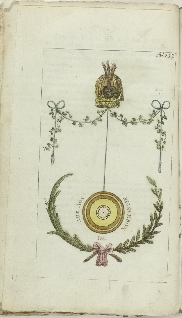 Kabinet der Mode und des Geschmacks 1791, Bl. 227: Jou jou de Normandie von Anonymous