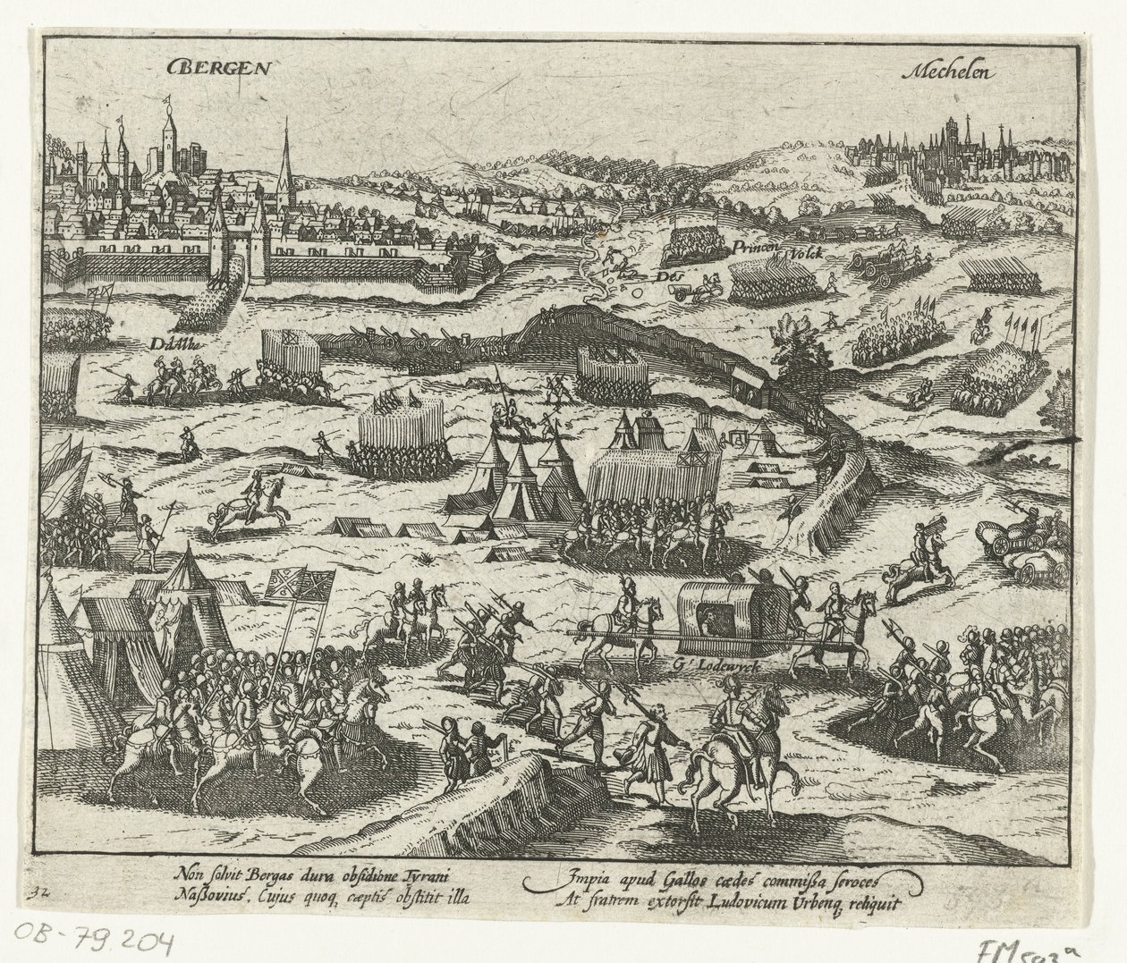 Lodewijk van Nassau verlässt Bergen, 1572 von Anonymous