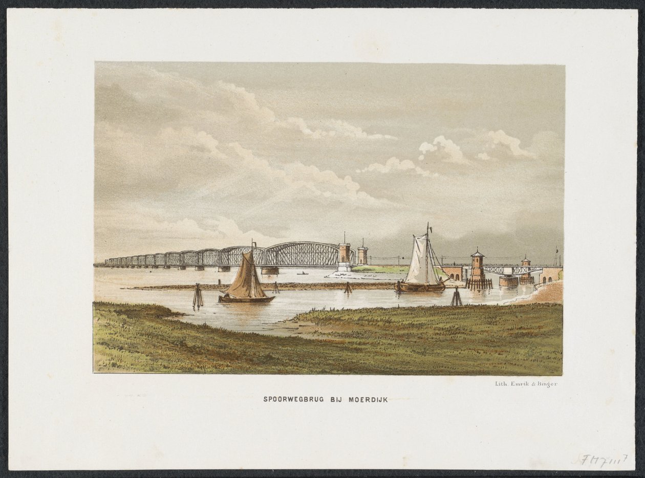Moerdijkbrücke, 1871 (De Voornaamste Spoorwegbruggen in Nederland) von Anonymous