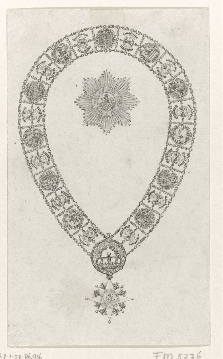 Ordenskette mit dem Großkreuz des Königlichen Ordens von Holland, 1807 von Anonymous