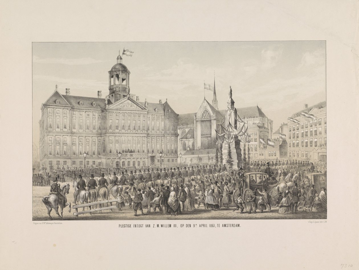 Feierlicher Einzug von S.M. Wilhelm III. am 9. April 1861 in Amsterdam von Anonymous