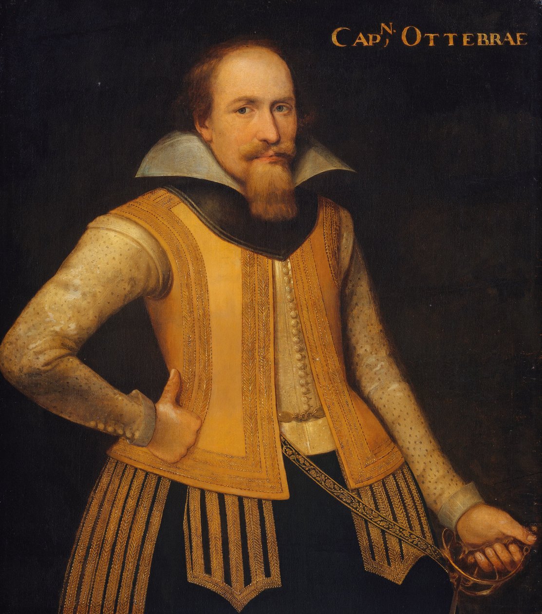Porträt von Otto Brahe, Hauptmann einer dänischen Kompanie zur Neuverteilung von Seeland, trat 1610 in den Dienst von Brandenburg von Anonymous