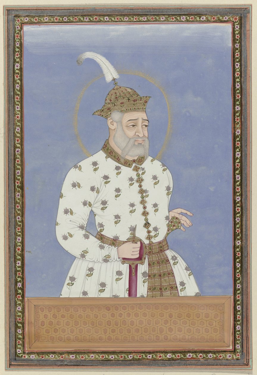 Porträt von Bara Malik; er war zuerst Wesir des Sultans von Bidar; später wurde er Herrscher von Golconda und gründete Golconda von Anonymous