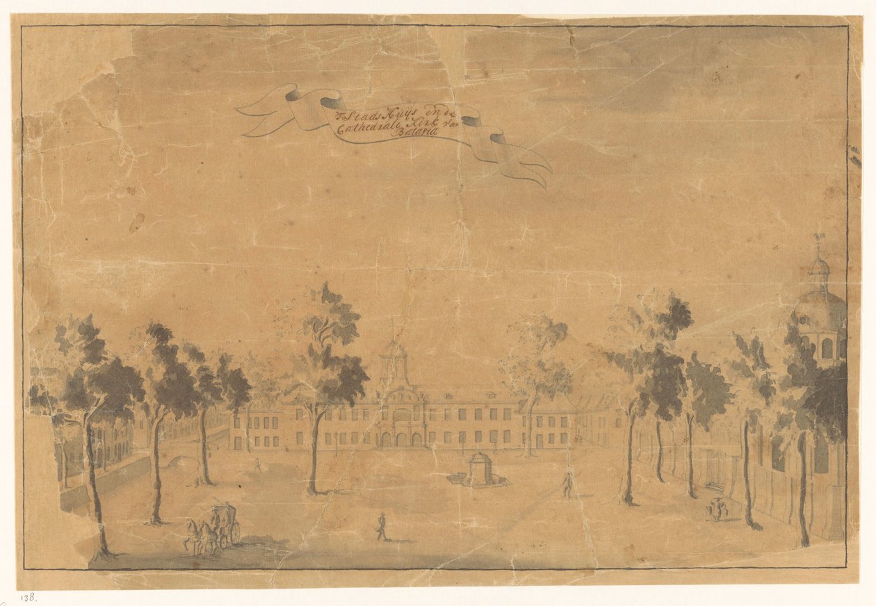 Rathaus und Kirche von Batavia von Anonymous