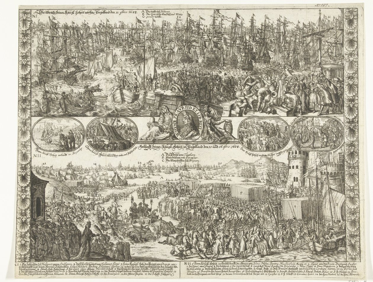 Reise von Wilhelm III. nach England, 1688 von Anonymous