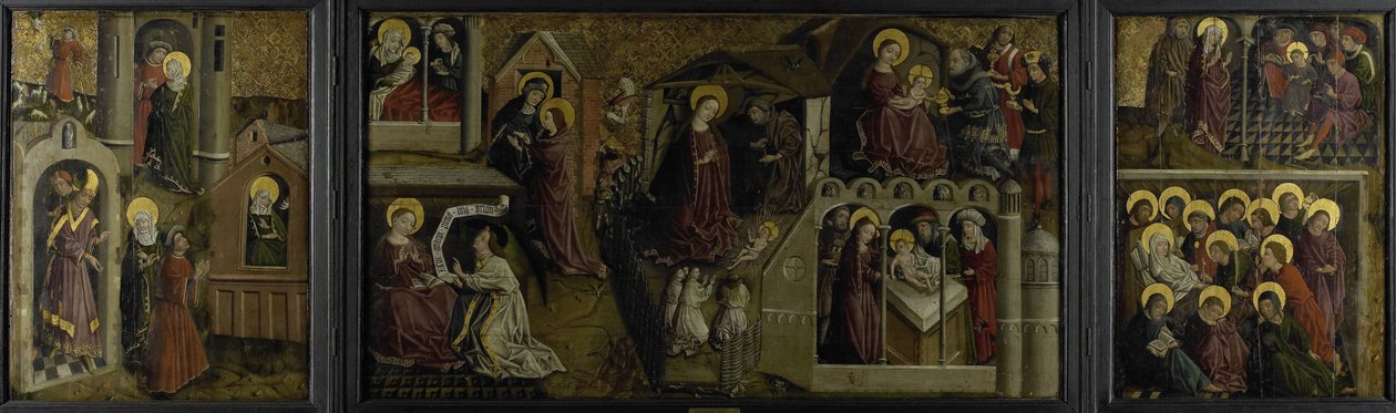 Triptychon mit Szenen aus dem Leben der Jungfrau Maria von Anonymous