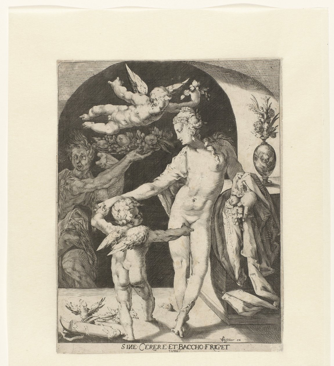Venus mit Amor und einem Faun von Anonymous