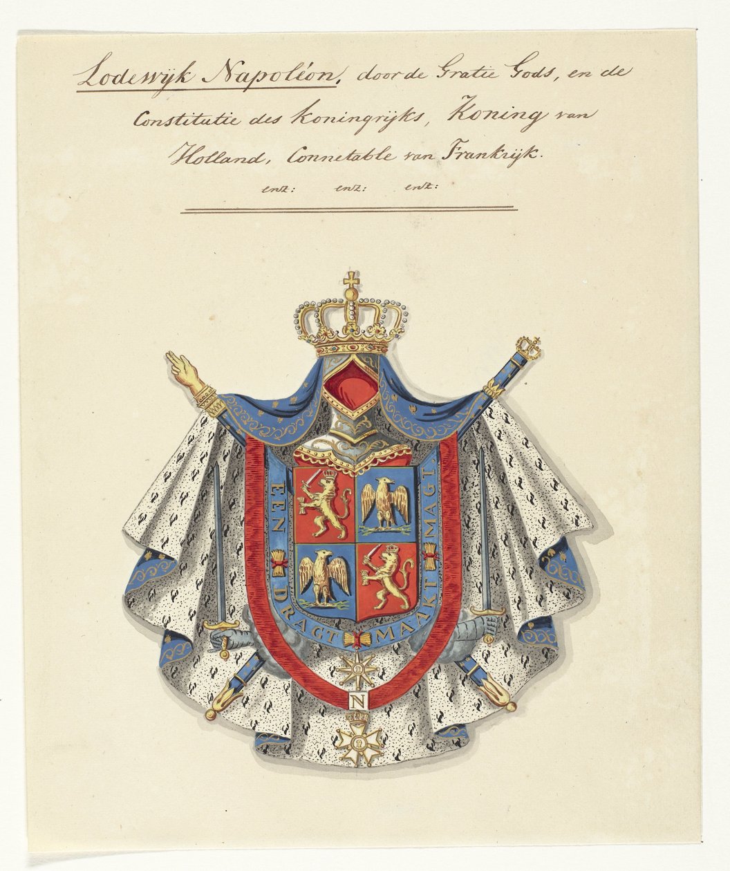 Wappen von Louis Napoleon Bonaparte, König von Holland von Anonymous