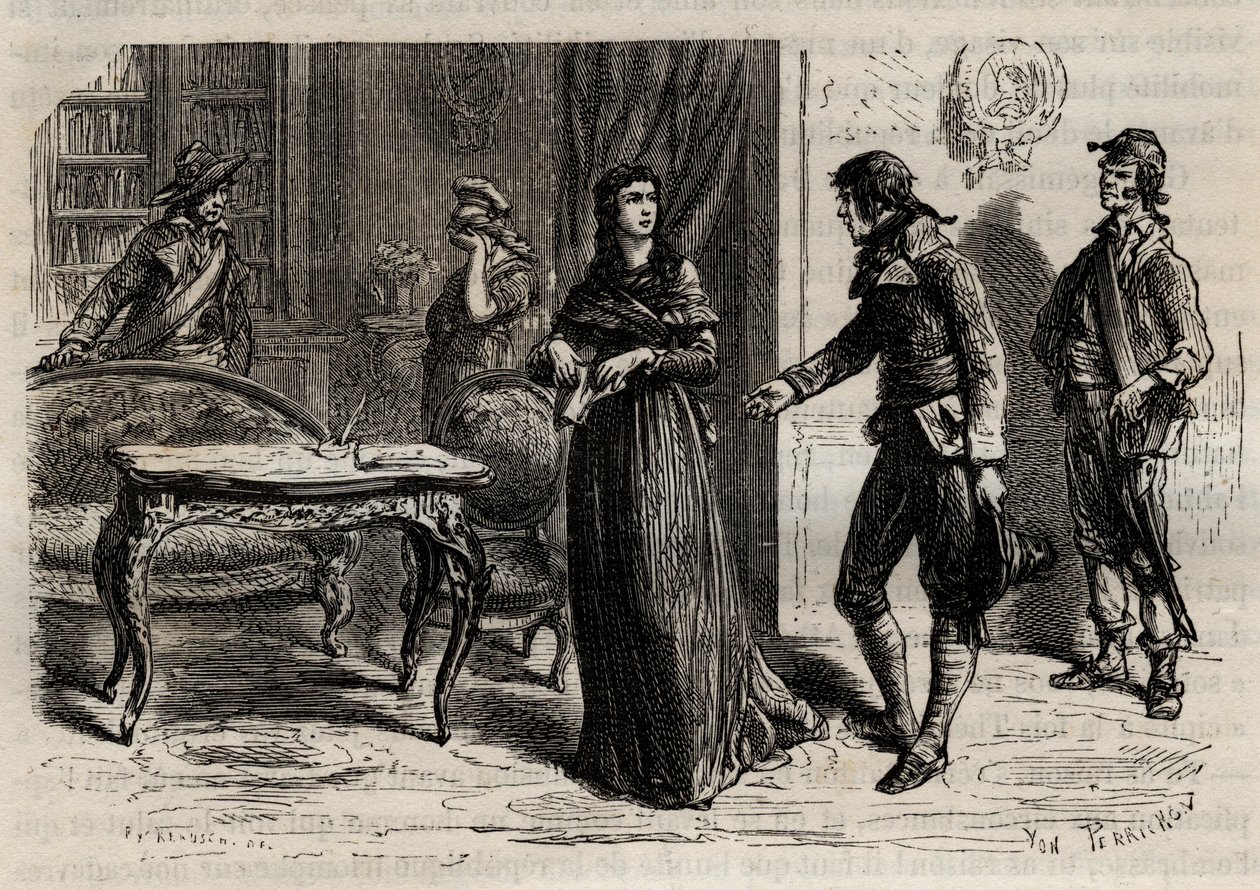 Verhaftung von Madame Roland am 1. Juni 1793 in Paris - Verhaftung von Madame Roland (Manon Roland, geb. Jeanne Marie Philippon) von Anonymous Anonymous