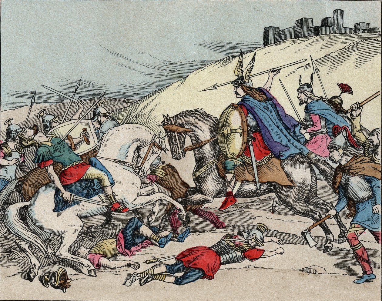 Schlacht von Gergovia - Vercingetorix in der Schlacht von Gergovia (52 v. Chr.) während des Gallischen Krieges von Anonymous Anonymous