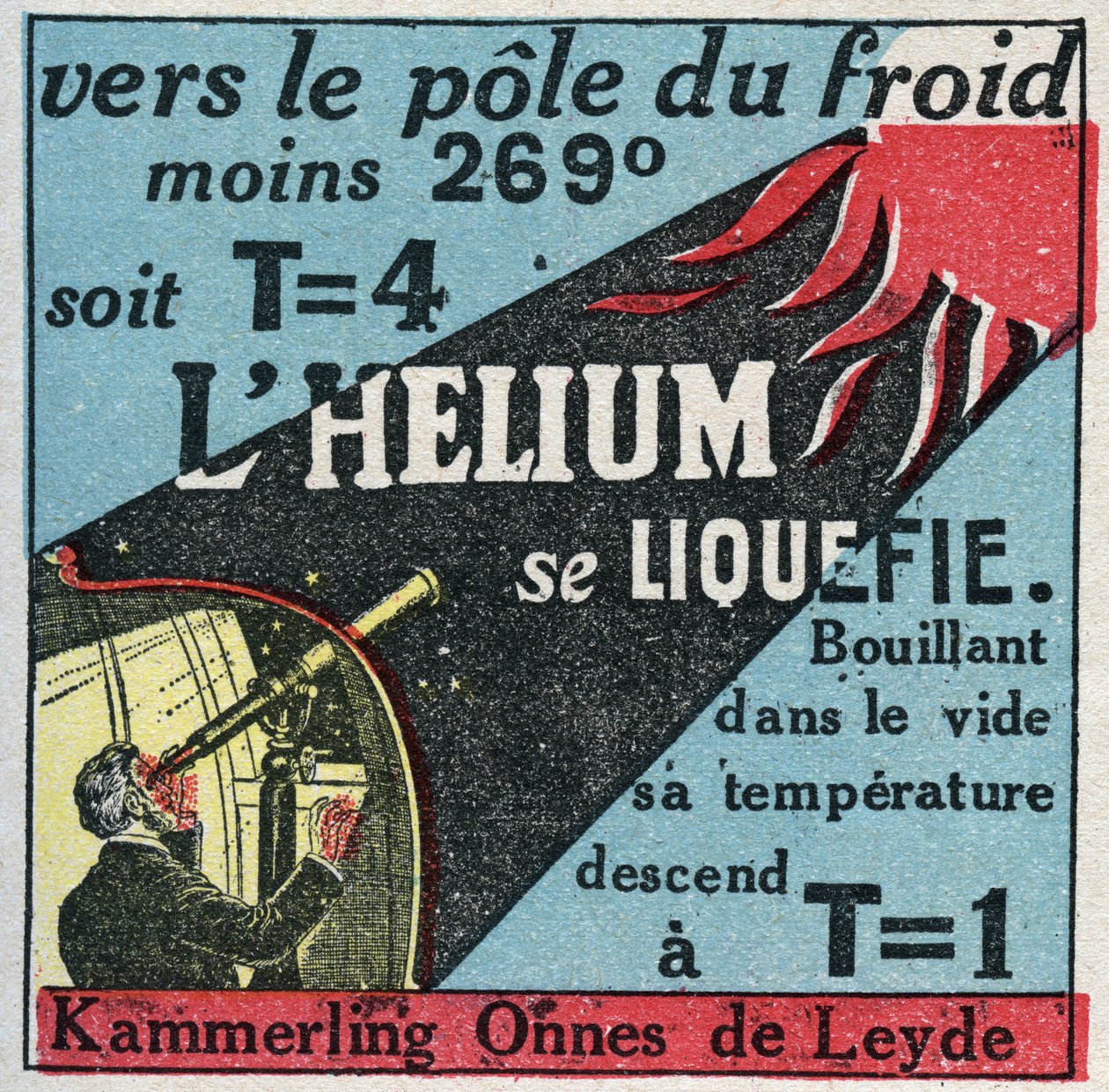 Zustandsänderungen: Dämpfe. Der niederländische Heike Kamerlingh Onnes (1853-1926) aus Leiden schaffte es 1908, Helium zu verflüssigen. Anonyme Illustration von 1925. Privatsammlung. von Anonymous Anonymous