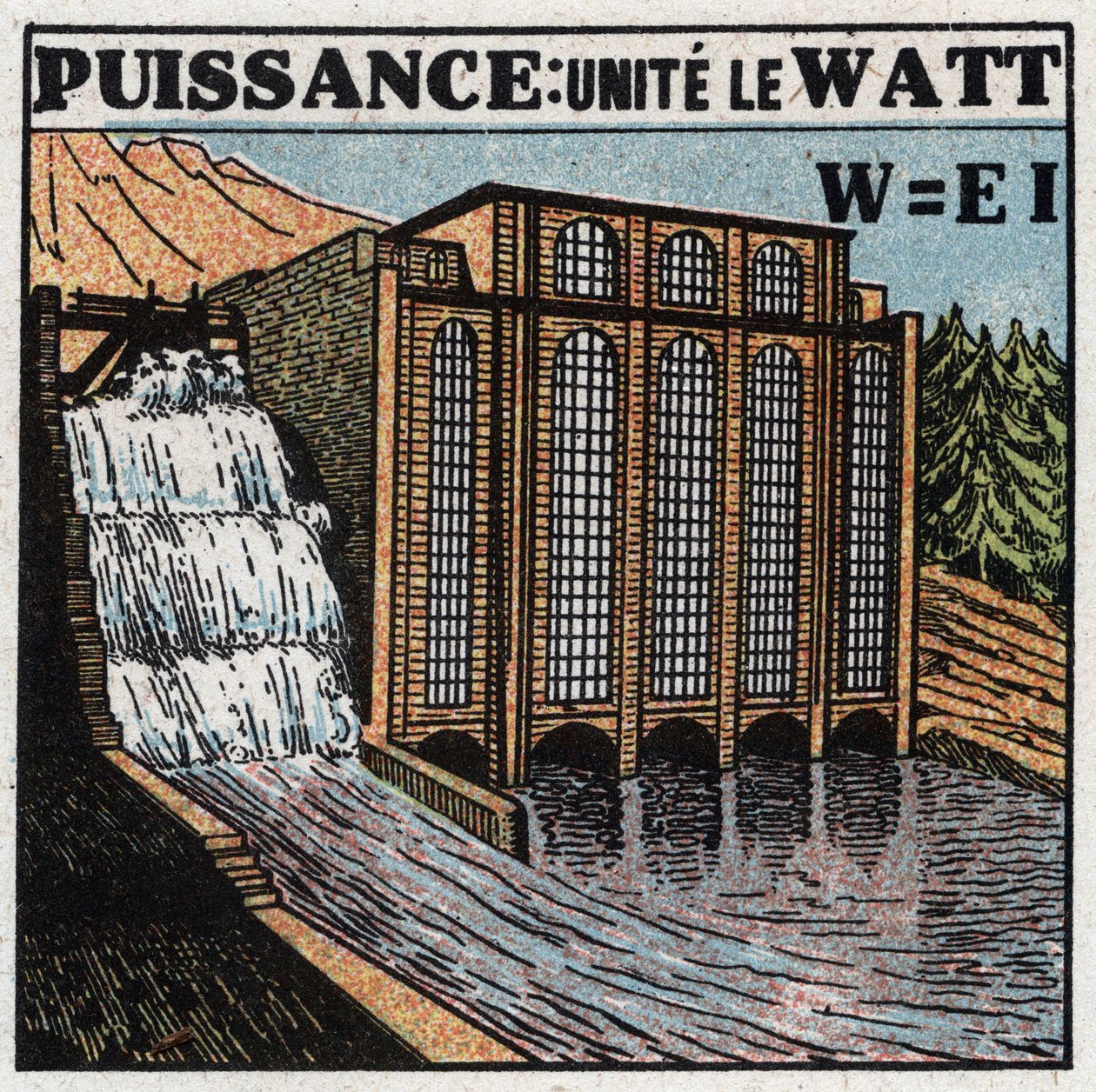 Elektrische Einheiten: Watt zur Messung elektrischer Leistung. Anonyme Illustration von 1925. Private Sammlung. von Anonymous Anonymous