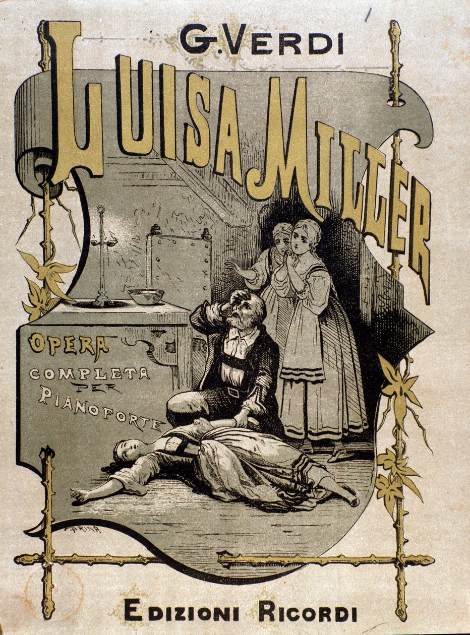 Frontispiz der Partitur von Luisa Miller, Oper von Giuseppe Verdi von Anonymous Anonymous