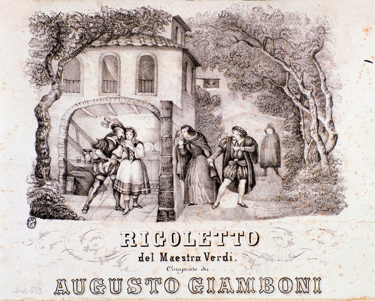 Frontispiz der Partitur der Oper Rigoletto von Giuseppe Verdi von Anonymous Anonymous