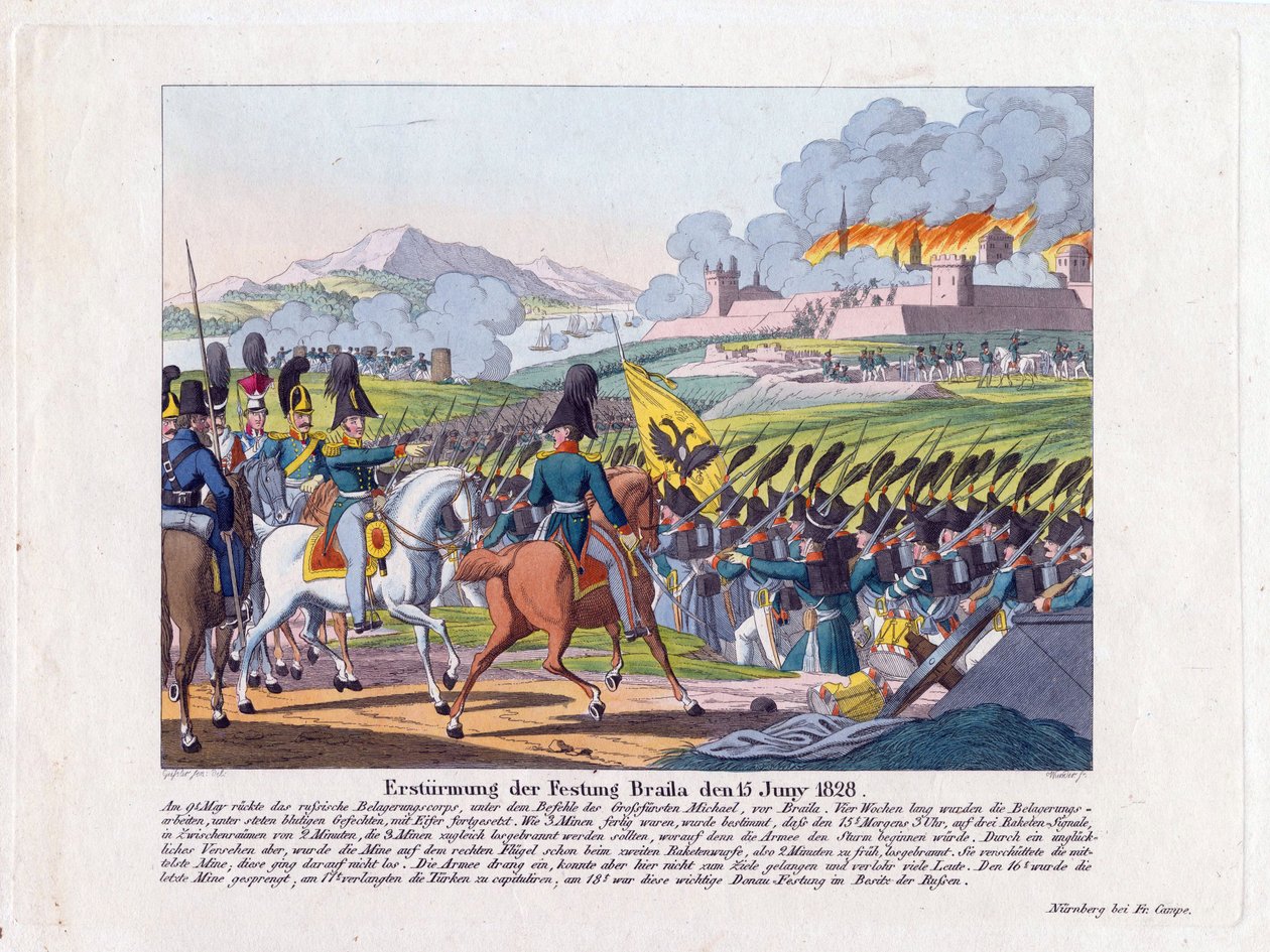 Russisch-Türkischer Krieg von 1828-1829 - Der Sturm auf die Festung Brailov am 15. Juni von Anonymous Anonymous