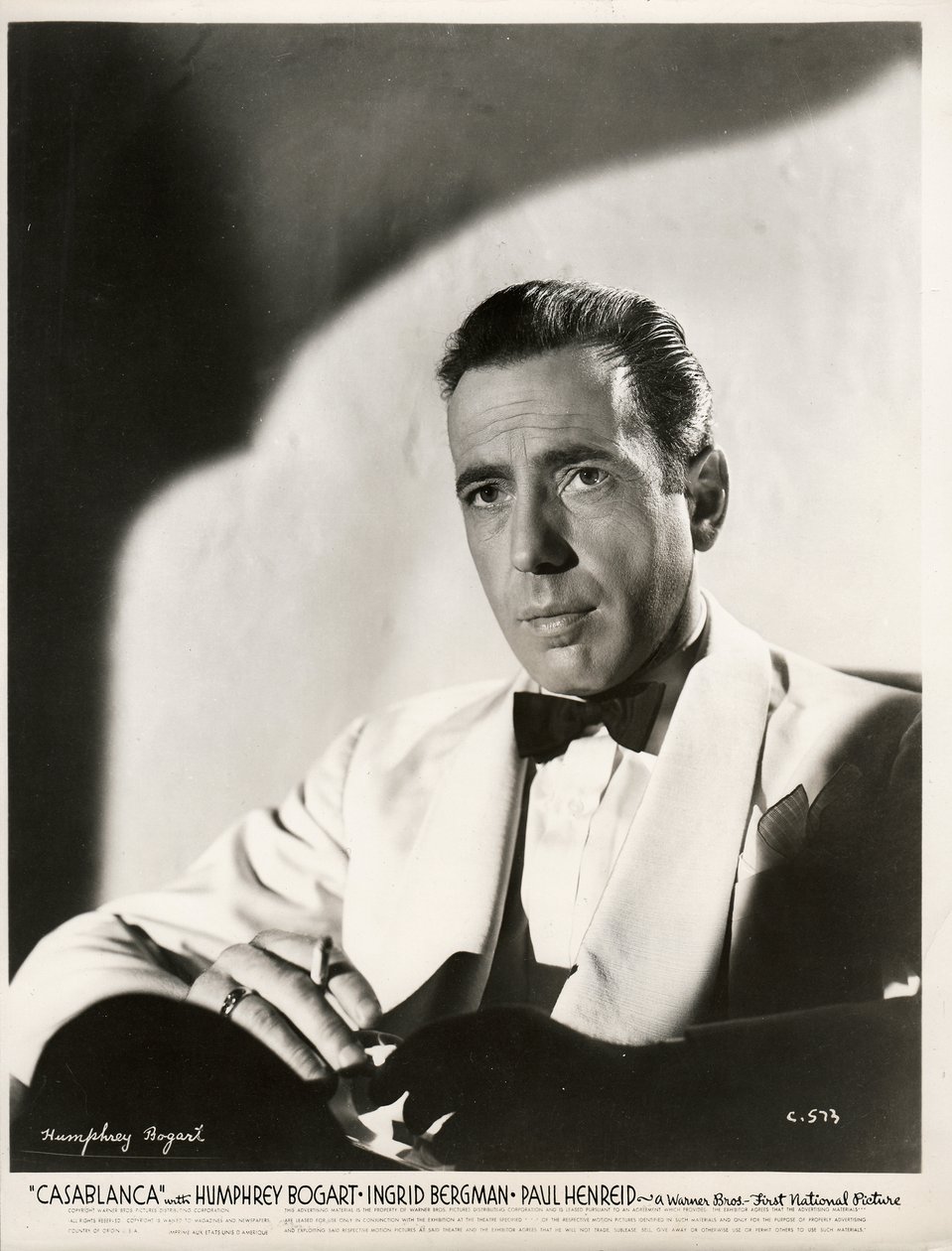 Humphrey Bogart (1899-1957) im Film Casablanca von Michael Curtiz, Anonym von Anonymous Anonymous
