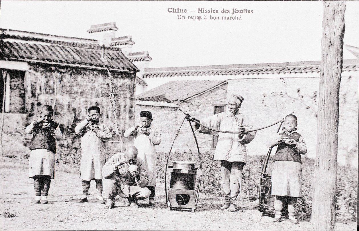 Jesuitenmission bietet günstige Mahlzeiten in China an Fotografie des frühen 20. Jahrhunderts - Privatsammlung von Anonymous Anonymous