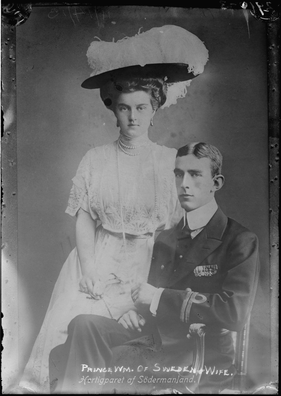 Großfürstin Maria Pawlowna Romanowa (1890-1958) und Prinz Wilhelm von Schweden (1884-1965) - Großfürstin Maria Pawlowna und Prinz Wilhelm, Herzog von Södermanland - Anonym. Fotografie, ca. 1910. Private Sammlung von Anonymous Anonymous