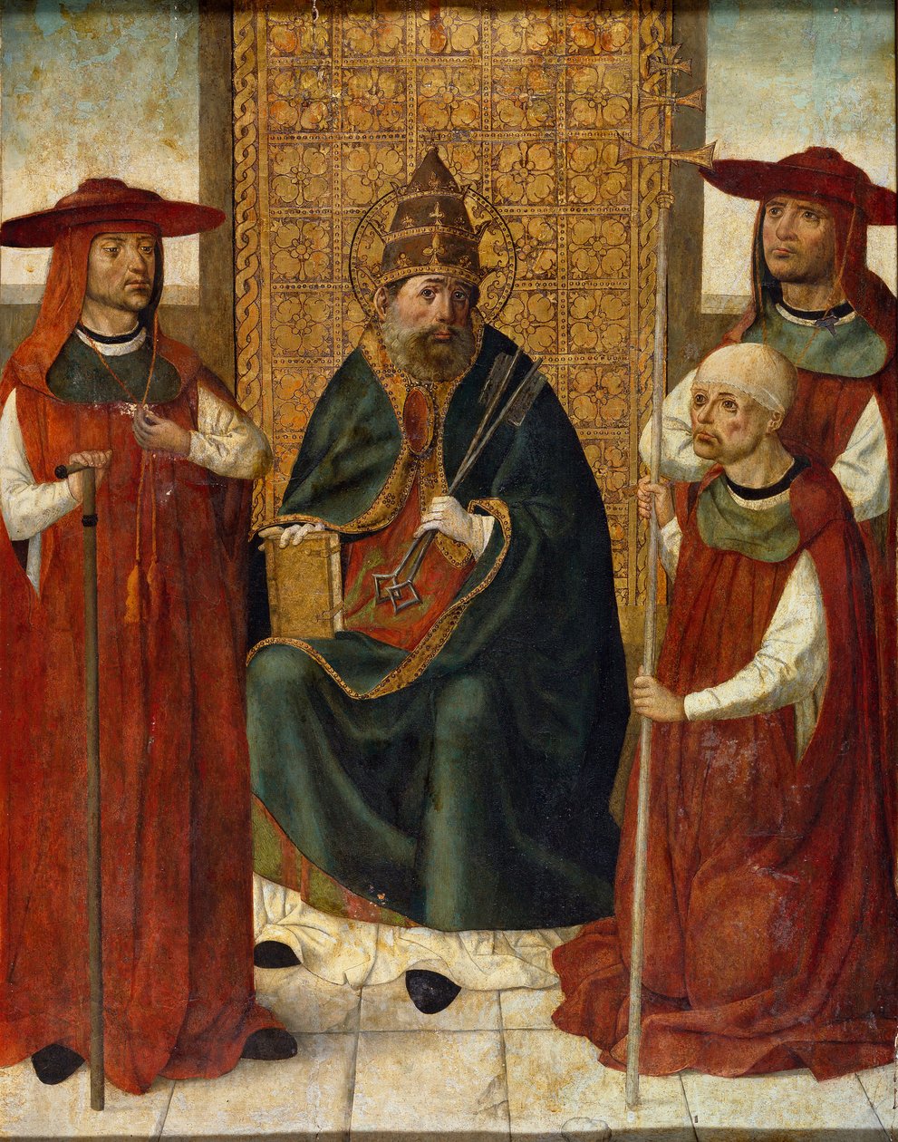 Kardinal Pedro González de Mendoza (1428-1495) betet vor dem heiligen Petrus (1490-1495) von Anonymous Anonymous