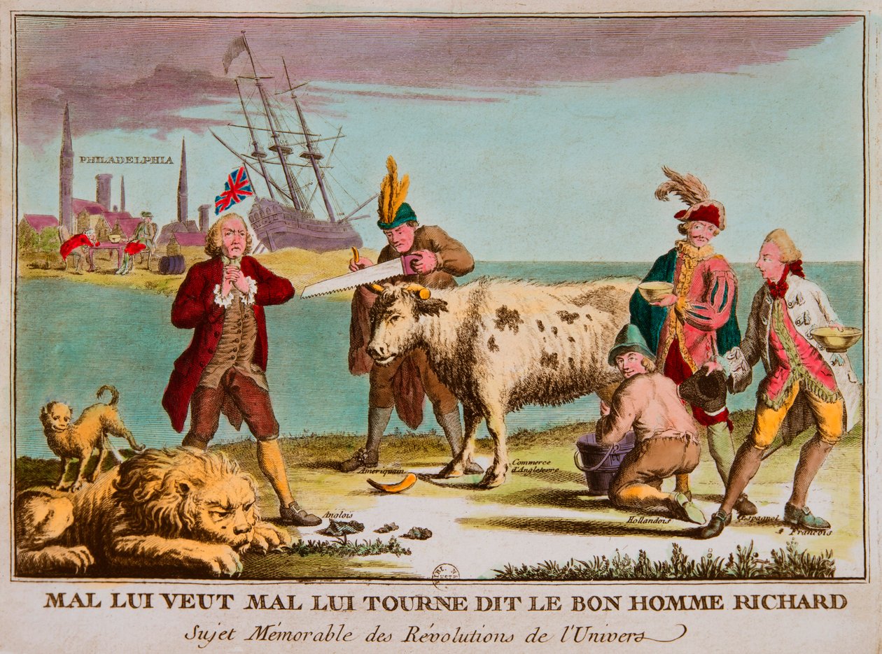 Karikatur gegen England, 1780 von Anonymous Anonymous