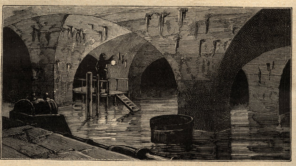 Menilamount-Reservoir - Paris - 1890 - Gravur 1890 von Anonymous Anonymous