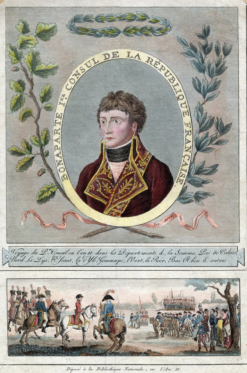 Napoleon Bonaparte als Erster Konsul von Frankreich von Anonymous Anonymous