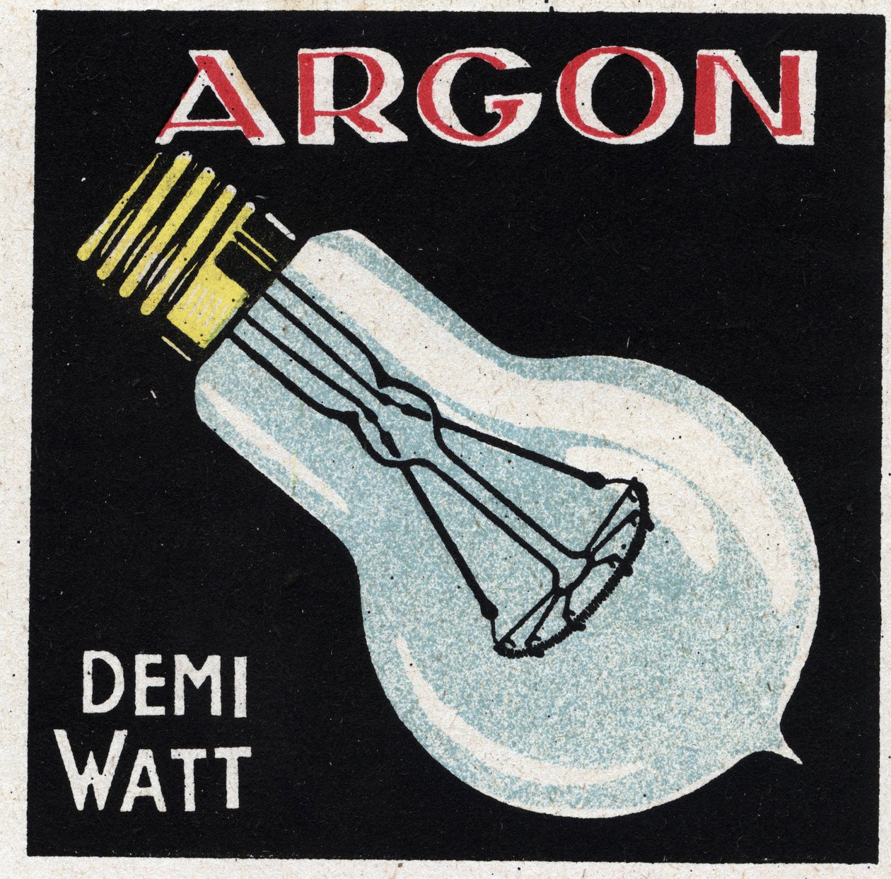 Neue Gaseigenschaften: Argon wird verwendet, um eine Halbwatt-Glühbirne zu füllen. Anonyme Illustration von 1925. Private Sammlung. von Anonymous Anonymous