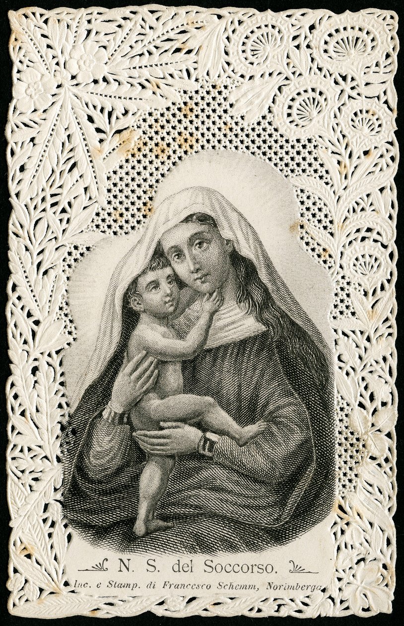 Fromme Bild: Unsere liebe Frau der guten Hilfe, mit Jesus von Anonymous Anonymous